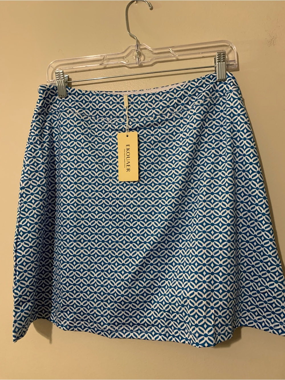 EKOUAER Blue Geometric Skort